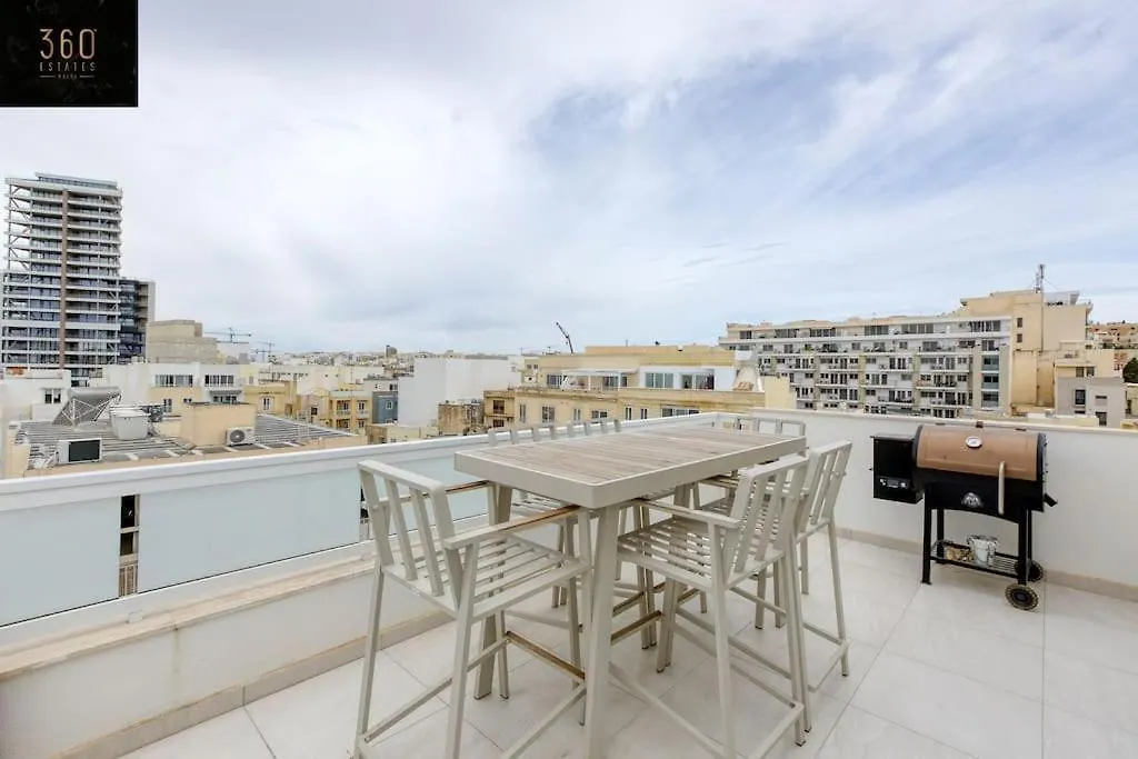 Stylish 1Br Penthouse W Panoramic Views & Bbq By 360 Estates Apartment Gzira